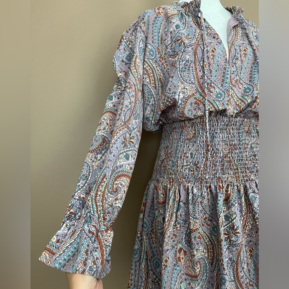 {Bishop + Young} Marmont Boho Dress Long Sleeve in Dusk Paisley - Small - NWT - Picture 4 of 11